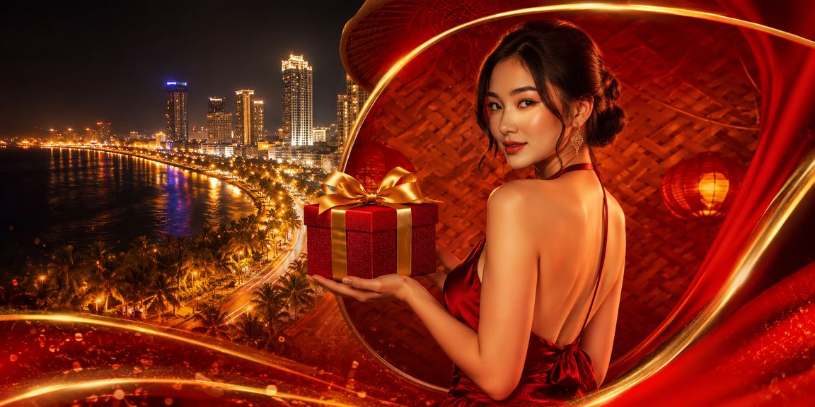 Thành viên VIP tại Nha Trang nhận thưởng jackpot với trang phục truyền thống nón lá